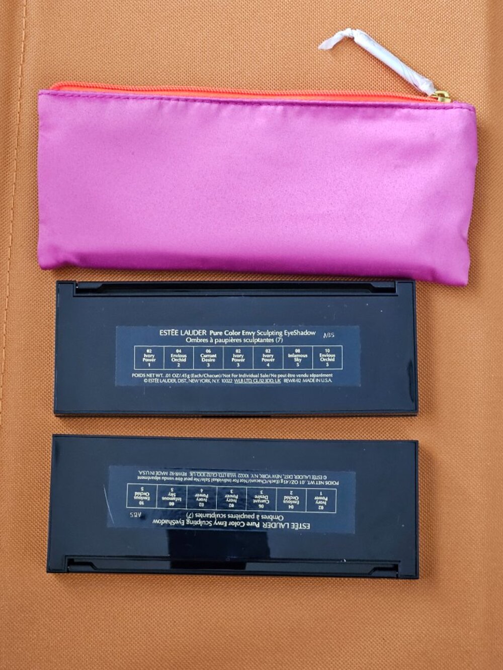 2x Estée Lauder Pure Color Envy Sculpting Eyeshadow 7 Shades New w/ Zip Bag